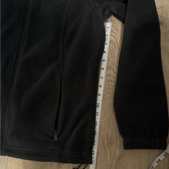 Columbia Full Zip Black Long Sleeve Sherpa Jacket Women’s Large Lightweight - Picture 6 of 9